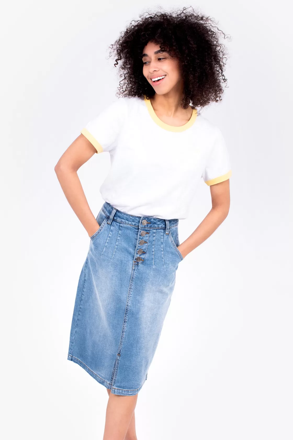 Denim>Brakeburn Denim Skirt Blue