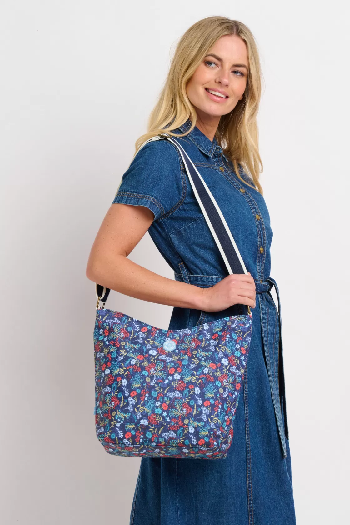 Bags>Brakeburn Vintage Ditsy Hobo Bag Blue