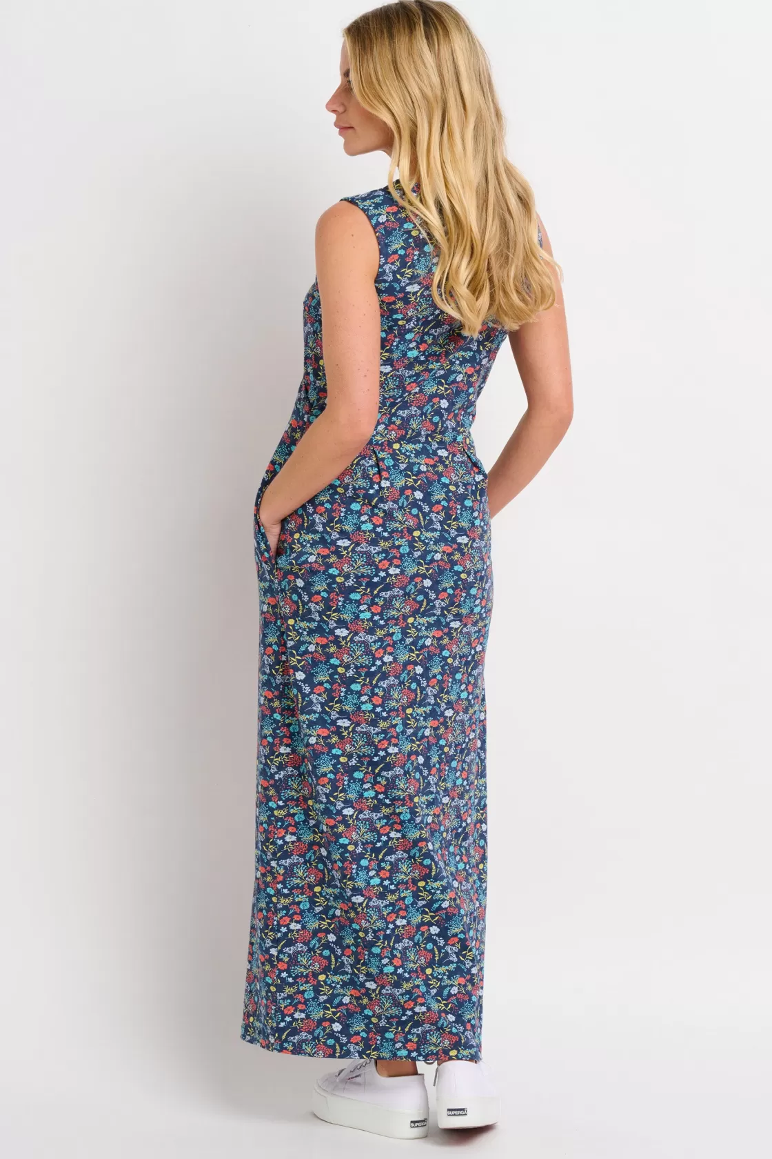 Dresses>Brakeburn Vintage Ditsy Wrap Dress Blue